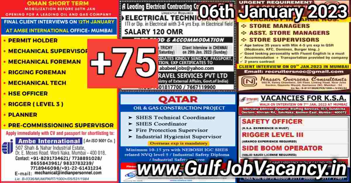 Gulf Job Vacancy Newspaper January