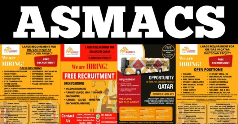 Jobs In Qatar – Large Requirement | Gulf Job Vacancy For Heavy Drivers / Shutdown Project / Oil And Gas Company