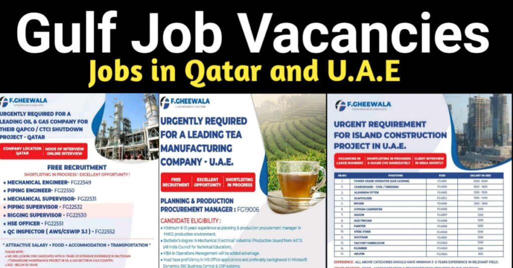 jobs in qatar and uae