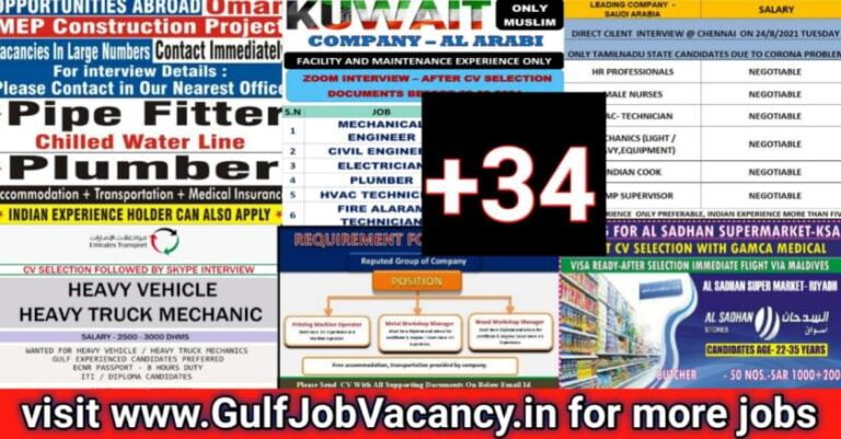 Overseas Assignment – Interviews Across India [21st August 2021]