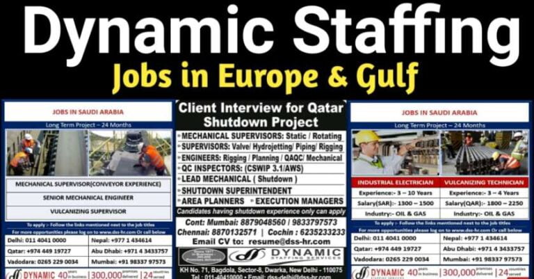 Dynamic Staffing Services Delhi – Europe and Gulf Jobs