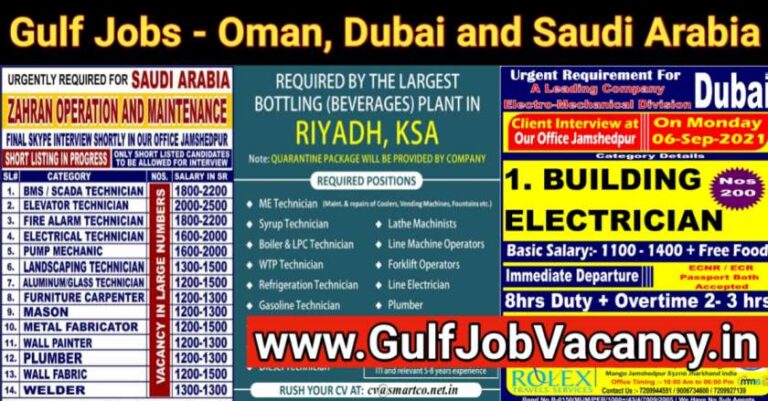 Gulf Jobs – Job Vacancies For Oman, Dubai and Saudi
