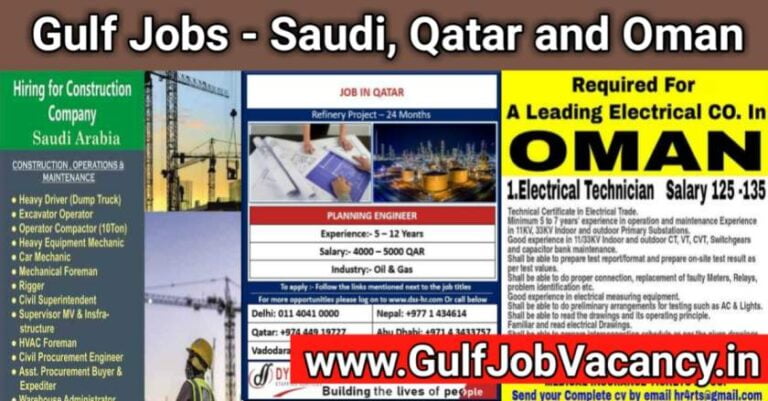 Gulf Jobs – Free Recruitment For Saudi, Qatar and Oman