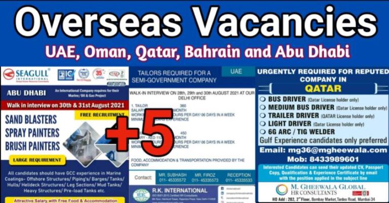 Overseas Job Vacancies – Employment Visa