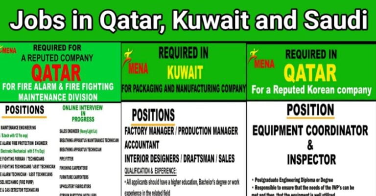 Gulf Job Paper – Large Vacancies For Saudi Arabia, Qatar And Kuwait