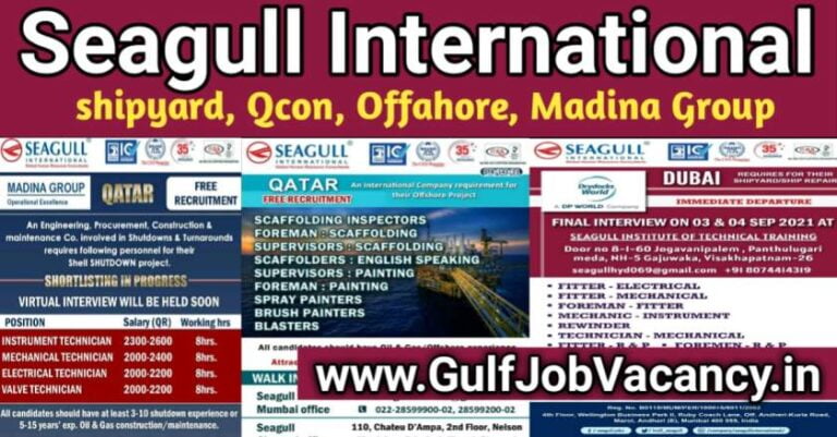 Seagull International Vacancies – Dubai and Qatar