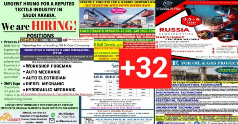 Assignment Abroad Jobs – 01st Oct 2021 PDF Papers