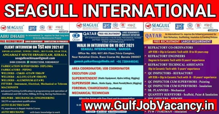 Gulf Jobs – Required For Qatar, Dubai, Oman & Abu Dhabi