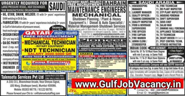 Middle East Jobs – Interviews in Mumbai