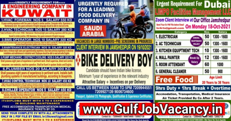 Rolex Travels Jamshedpur – Gulf Job Vacancy