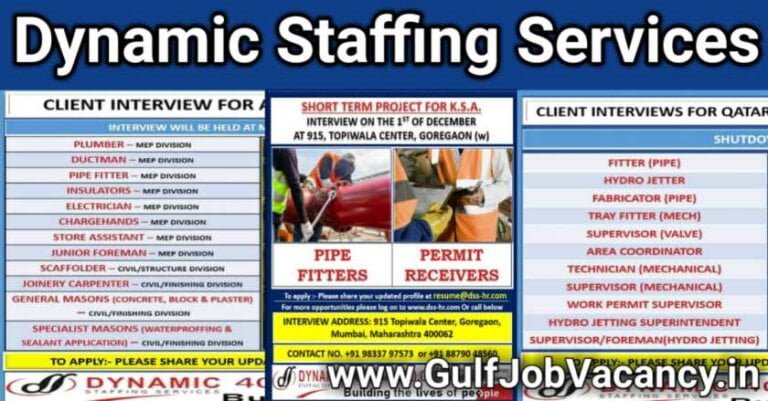 Dynamic Staffing Services Jobs – Large Vacancies
