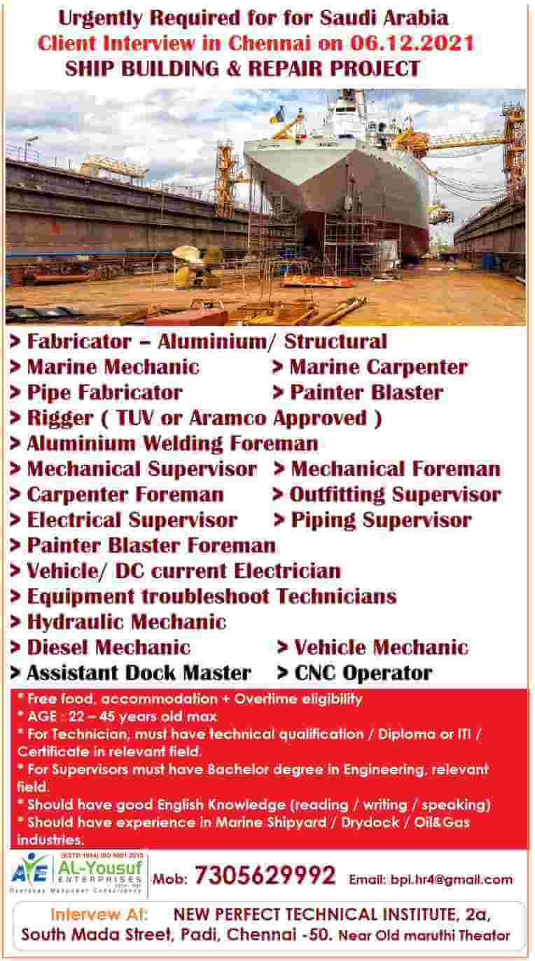 Gulf Jobs – Saudi Arabia Ship Building Project