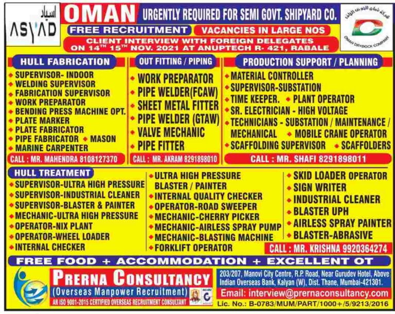 Gulf Jobs – Free Recruitment For Oman