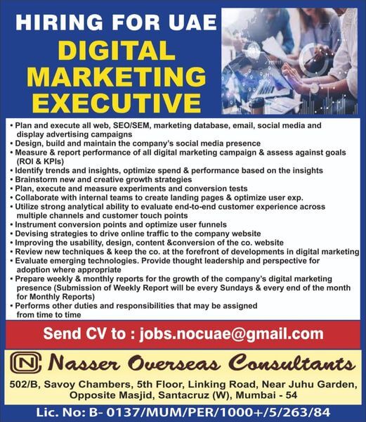 Digital Marketing Jobs In UAE
