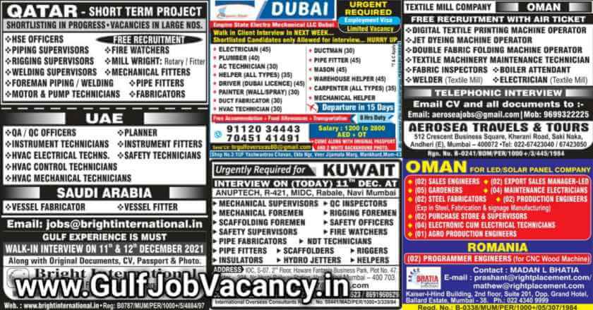 Read more about the article Free Recruitment – Overseas Mumbai Interviews