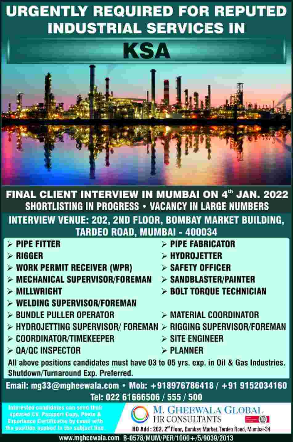 Gulf Job Interview In Mumbai