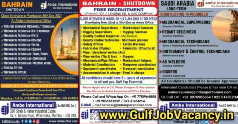 Gulf Jobs – Ambe International Recruitment