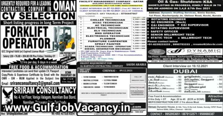 Malayala Classified Gulf Jobs Newspaper