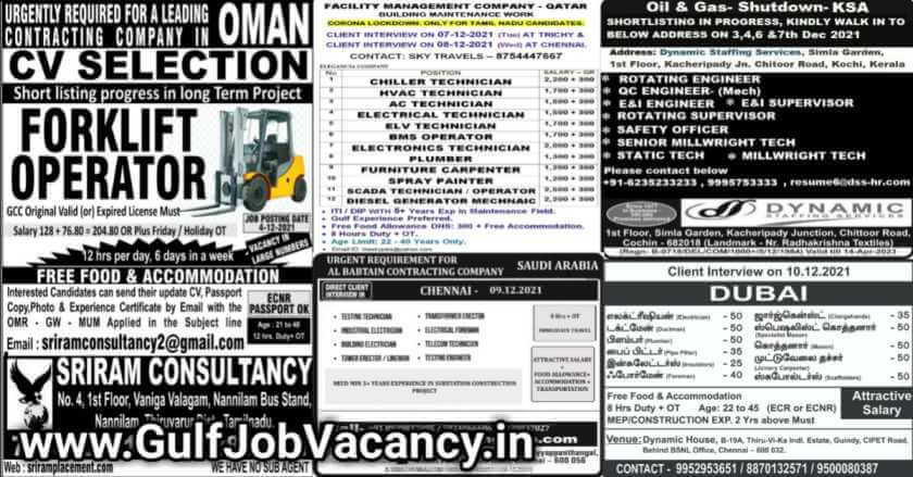 Malayala Classified Gulf Jobs