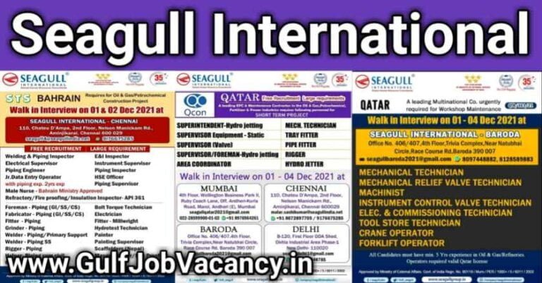 Seagull Job Vacancies – Bahrain, Qatar & Oman