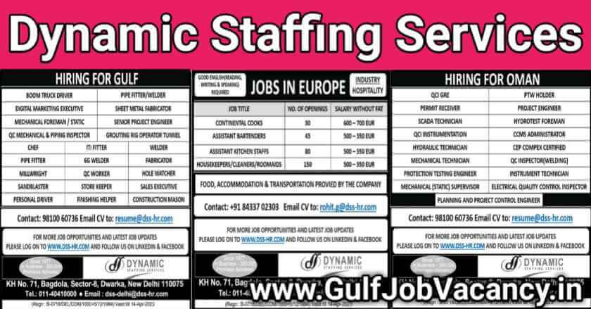 Read more about the article Dynamic Staffing Delhi – Interview For Europe & Gulf