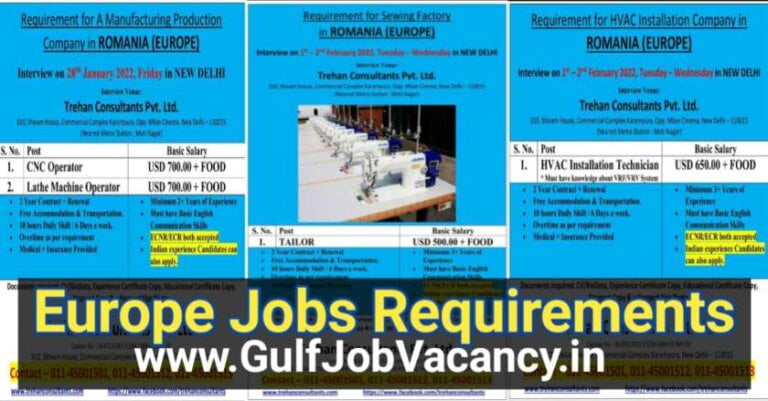 Europe Jobs Walk In Interview In Delhi