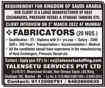 Jobs In Saudi Arabia