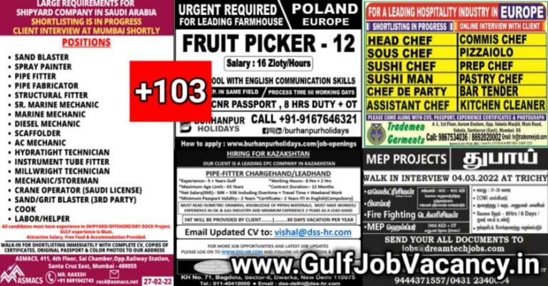 Gulf Job Paper PDF Download 27th Feb 2022