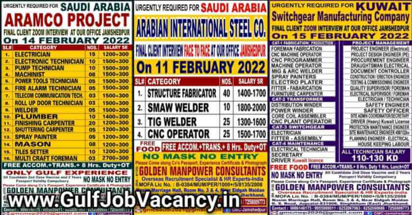 Gulf Job Vacancies