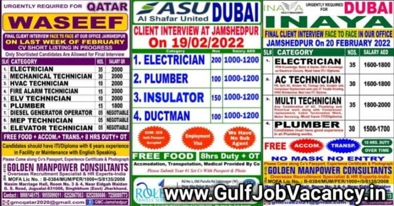 Gulf Jobs | Vacancies For Qatar And Dubai
