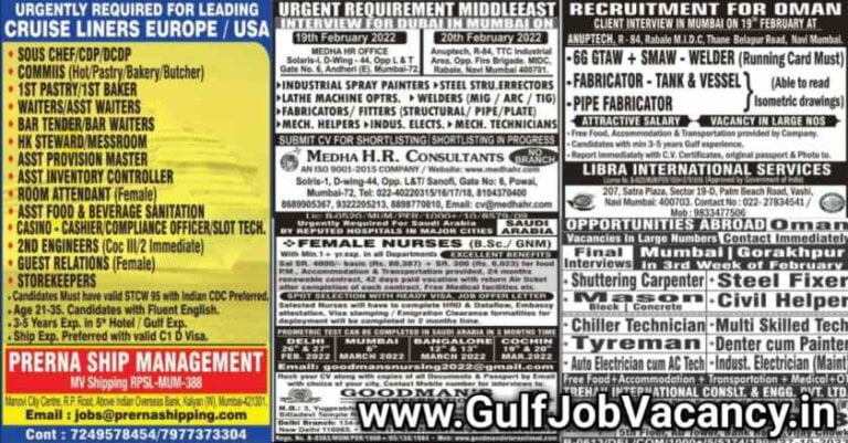 Mumbai Abroad Paper Jobs | 700+ Vacancies