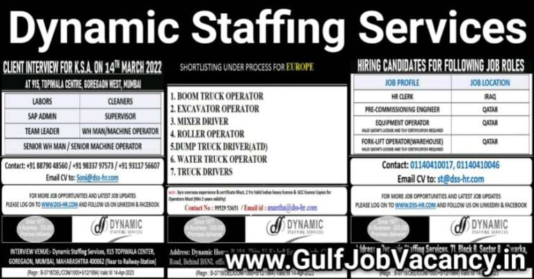 Dynamic Staffing Services | Overseas Job Vacancy