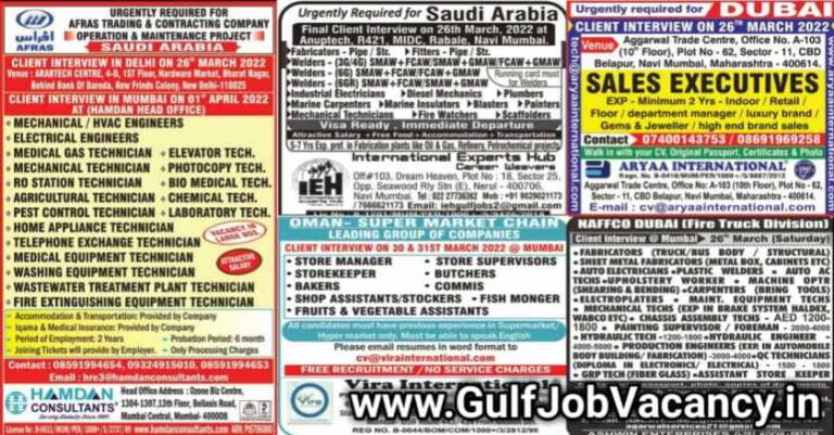 Mumbai Newspaper Jobs | Abroad Paper