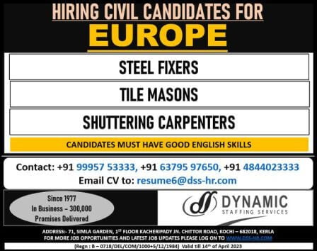 Europe Job Vacancy