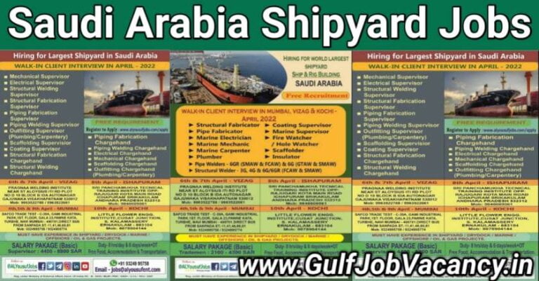 Saudi Shipyard Jobs | Free Requirement