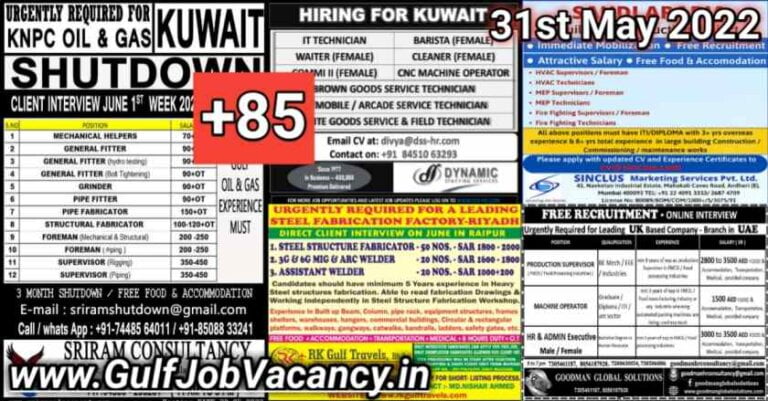 Gulf Job Paper PDF Download – 31 May 2022