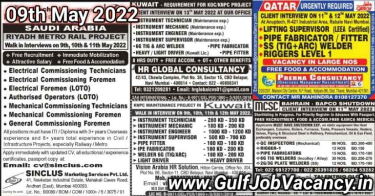 Gulf Job Paper Today 09 May 2022