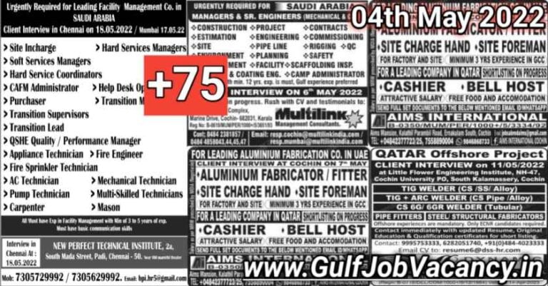 Malayala Classified Gulf Jobs Newspaper 04 May 2022