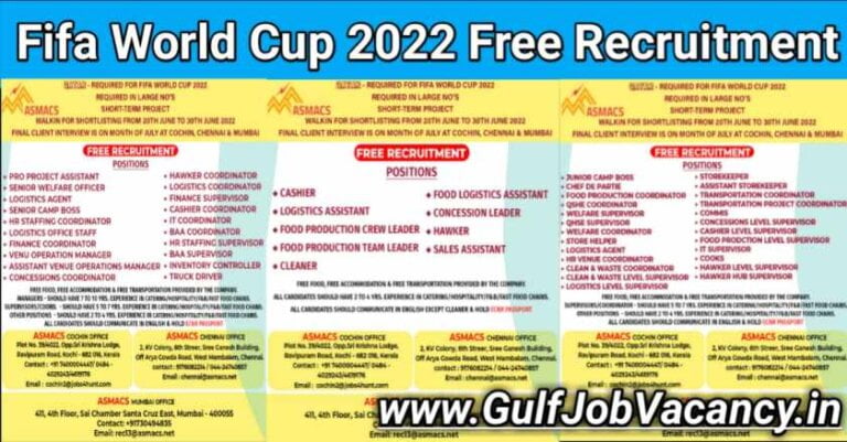 Gulf Free Recruitment | Qatar Fifa World Cup 2022