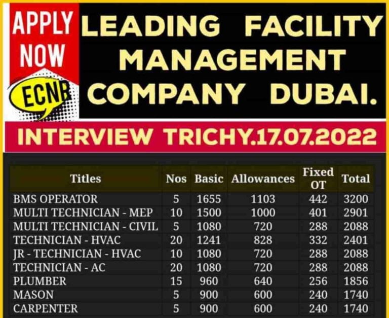 Facility Management Company | Dubai Interview