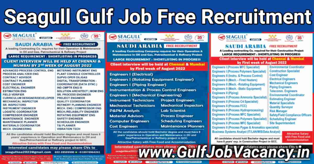 Read more about the article Free Recruitment | Saudi And Qatar Vacancies