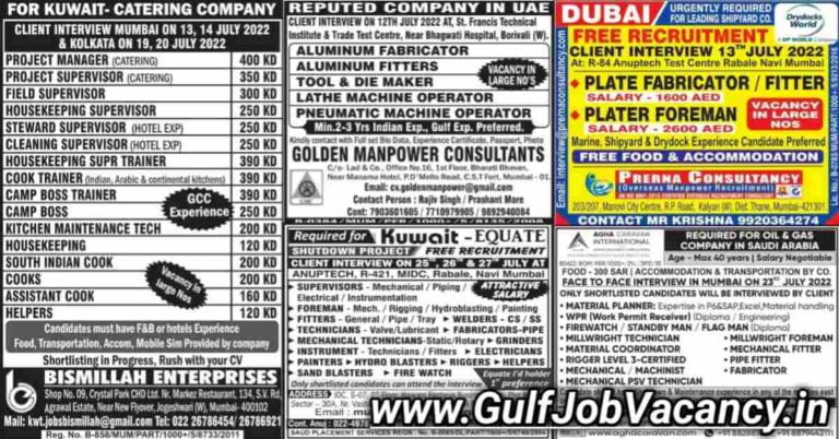 Gulf Job Paper Mumbai | Overseas Interview