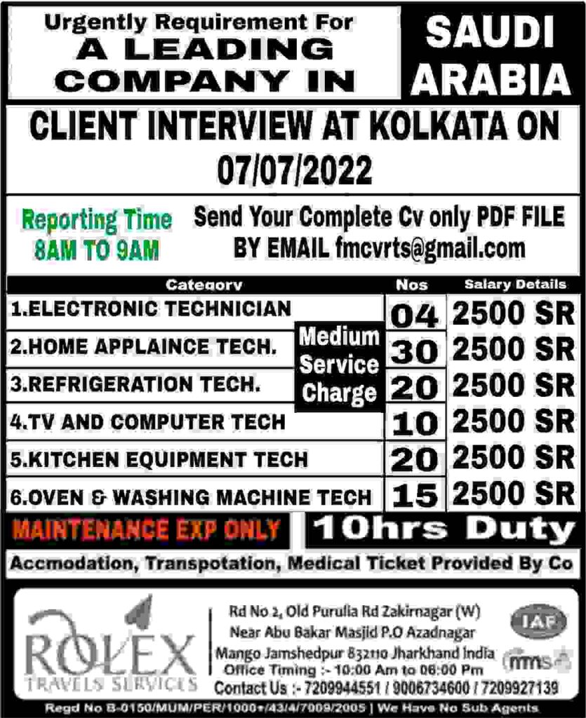 Jobs In Saudi Arabia