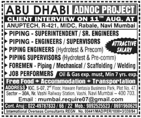 Jobs In Abu Dhabi