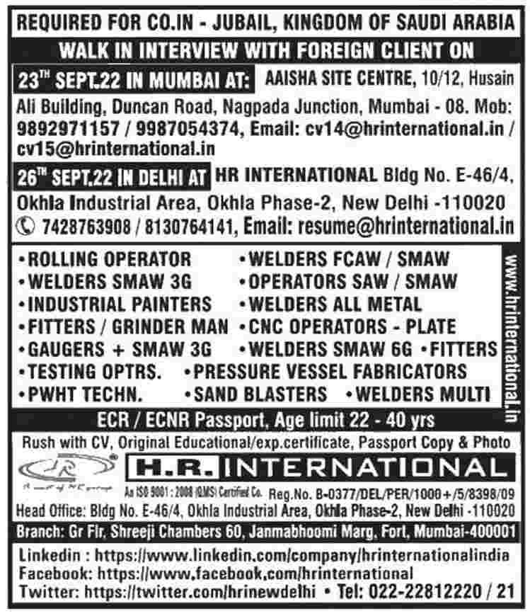 Jobs In Saudi Arabia