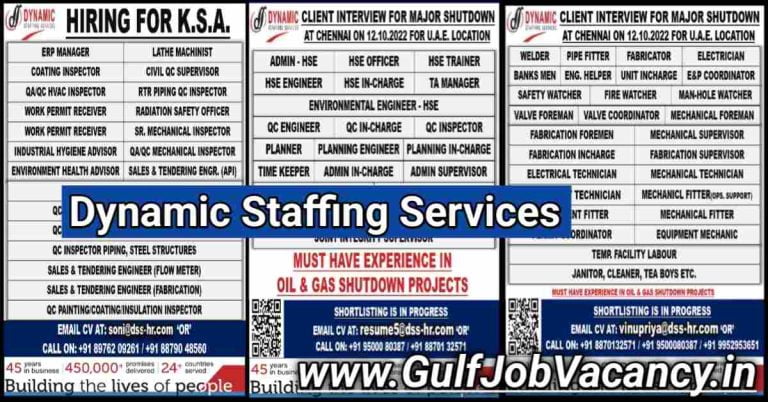 Dynamic Staffing | KSA, Qatar And UAE Vacancies