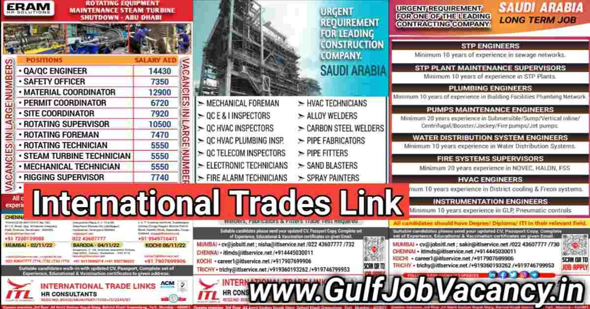 Read more about the article Gulf Jobs | ITL Interviews For Saudi & Abu Dhabi