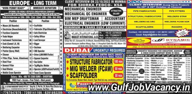 Mumbai Paper Job | Gulf Interview Paper