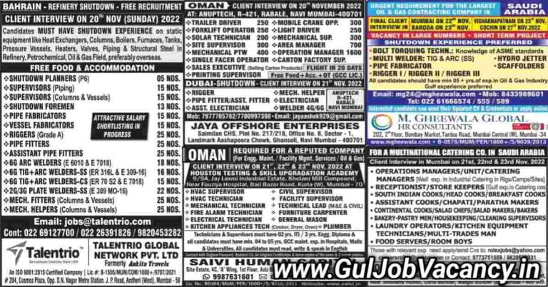 Gulf Paper | Mumbai Interview Requirement