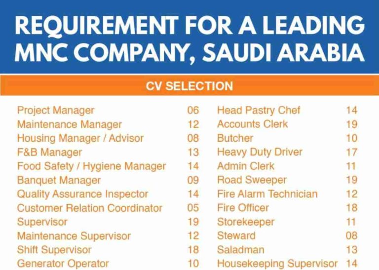 MNC Company Jobs | Overseas Vacancies